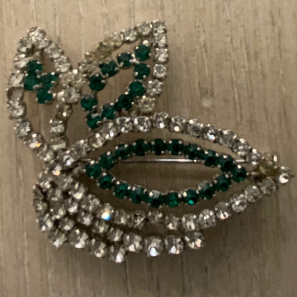 VINTAGE DAVID GRAU RHINESTONE BROOCH